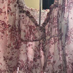Altar'd State Pink Floral Top
